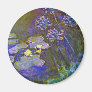 Íman Lírios de água de Monet e Agapanthus