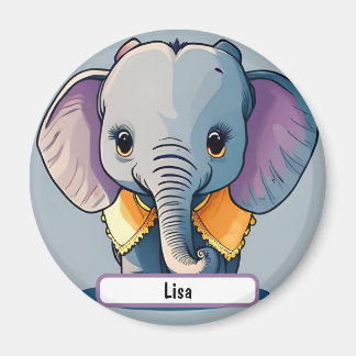 Íman Lisa, o Elefante Bebê, com o nome personalizado!