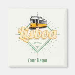 Íman Lisboa Portugal com Feriado de Tram Vintage