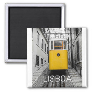 Íman Lisboa Portugal Retro Tram Vintage Souvenir