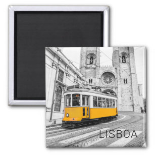 Íman Lisboa Retro Tram Portugal Vintage Streetcar
