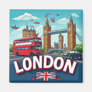 Íman 🧲 Lista de Desejos de Viagem Londres Memória Rein