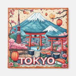 Íman 🧲 Lista de Desejos de Viagem Tóquio Memória Japão