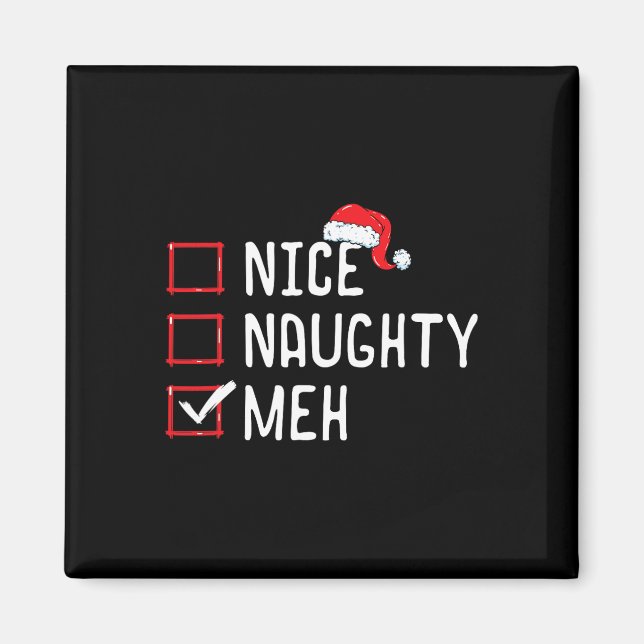 Íman Lista de Natal Bela e Maldita (Frente)