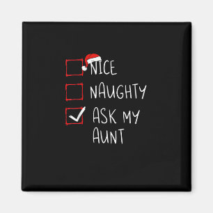 Íman Lista de Natal Pergunte à Minha Tia Xmas Legal Tra