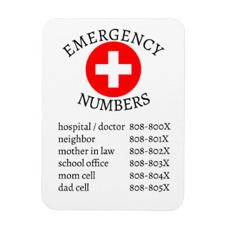 Íman Lista de números de telefone de emergência