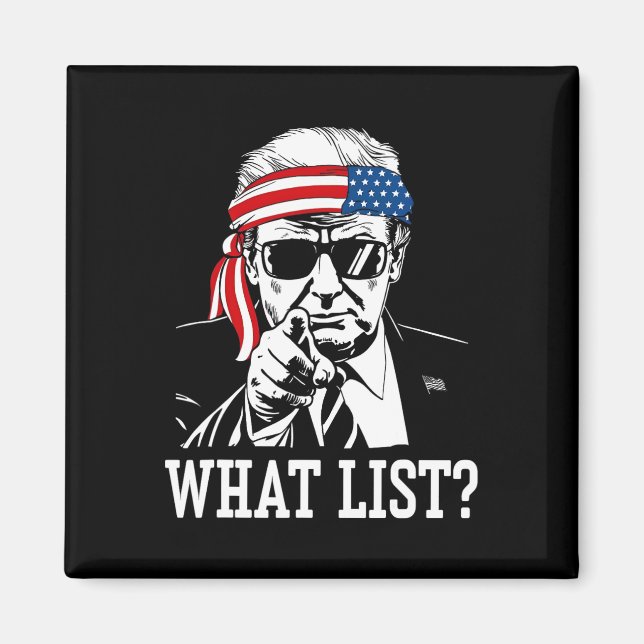 Íman Lista Engraçada do Trump 2 (Frente)
