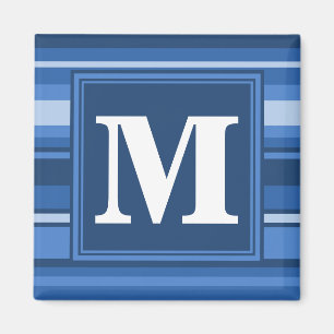 Íman Listras azuis do monograma