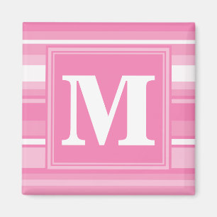 Íman Listras cor-de-rosa monograma