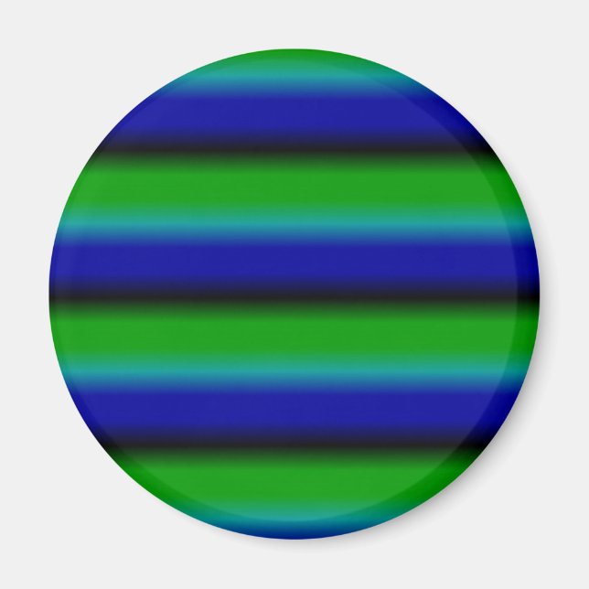 Íman Listras de Arco-Íris Verde Azul (Frente)