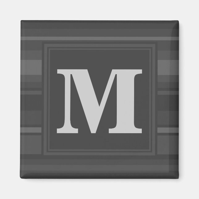 Íman Listras de carvão monograma (Frente)