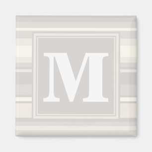 Íman Listras do bege do monograma