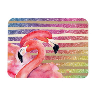 Íman Listras do ouro do brilho dos flamingos da