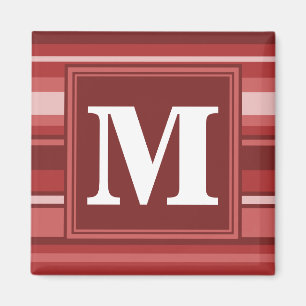 Íman Listras do vermelho do monograma
