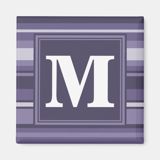 Íman Listras roxas de urze monogramas (Frente)