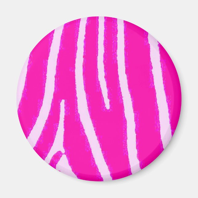 Íman Lite Pink Zebra Magnet (Frente)