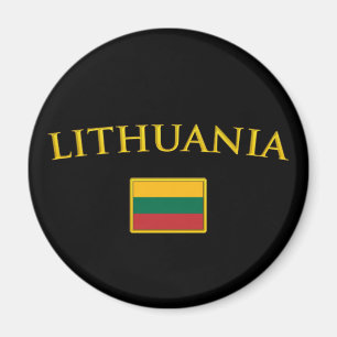 Íman Lithuania dourado