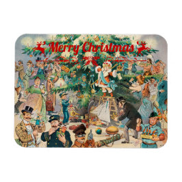 Íman Litografia da árvore de natais vintages