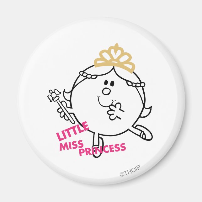 Íman Little Miss Princesa | Letra rosa (Frente)