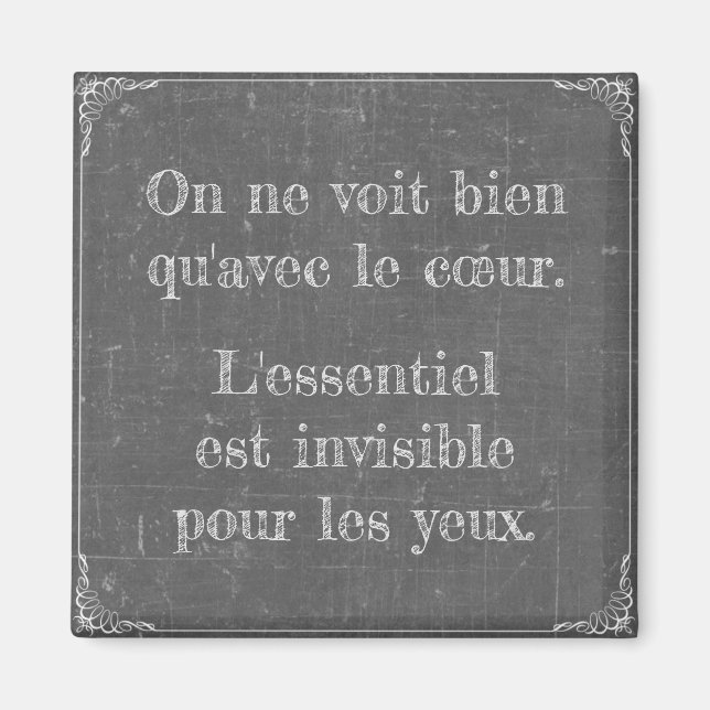 Íman Little Prince citação (Frente)