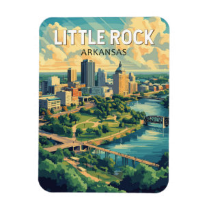 Íman Little Rock Arkansas Viagens Arte Vintage