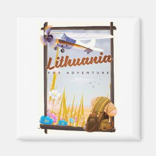 Íman lituânia - Para um pôster de viagem de aventura