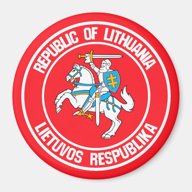 Íman Lituânia Round Emblem (Frente)
