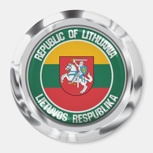 Íman Lituânia Round Emblem (Frente)