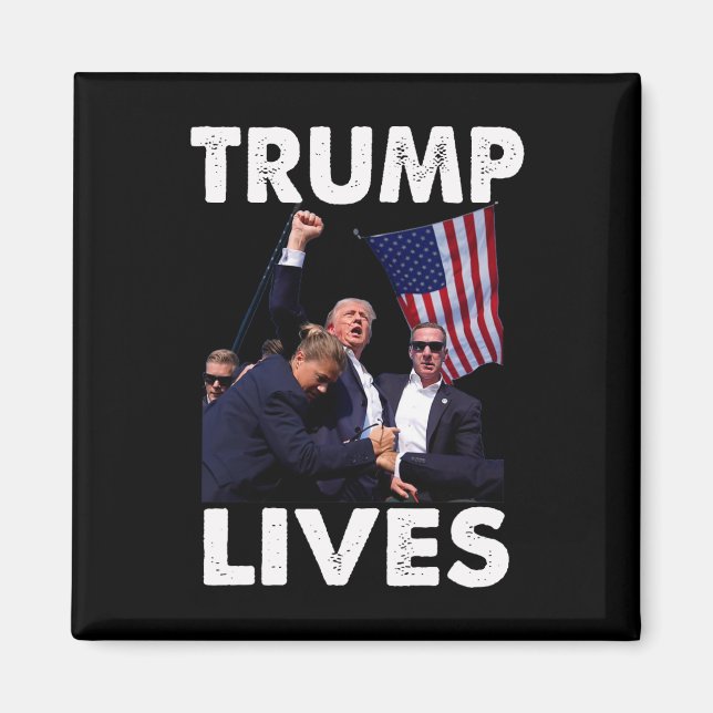 Íman Live Donald Trump Mug Shot - Nunca rendam (Frente)