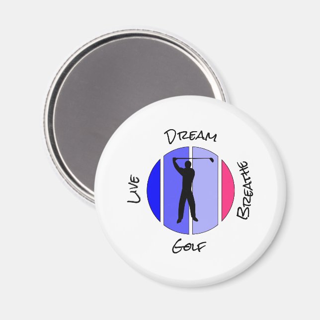 Íman Live, dream, breathe golf (Front/Back)