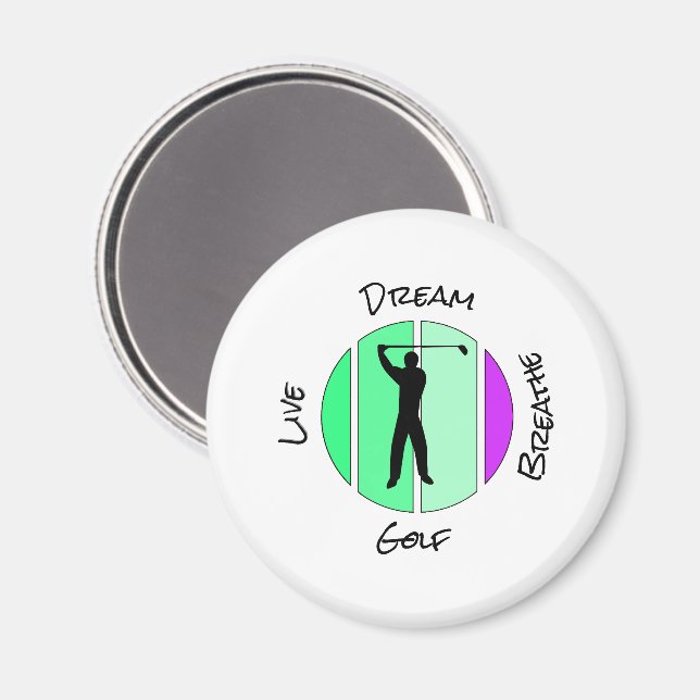 Íman Live, dream, breathe golf (Front/Back)