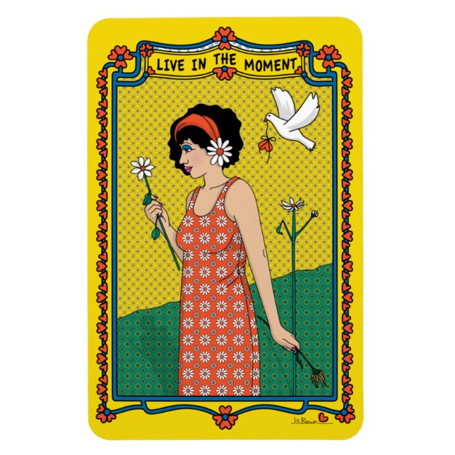 Íman Live In Moment_B_4x6 Refrigerator Magnet (Vertical)