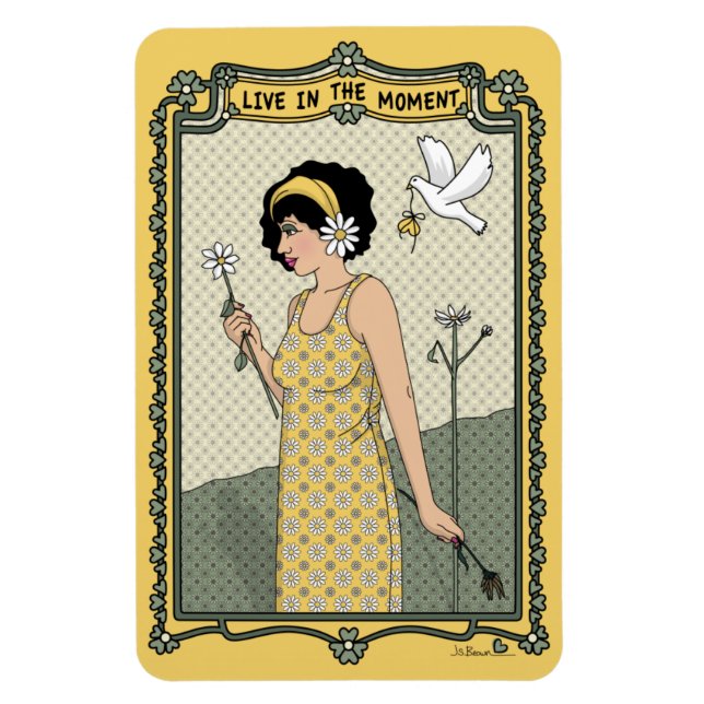 Íman Live In Moment_C_4x6 Refrigerator Magnet (Vertical)