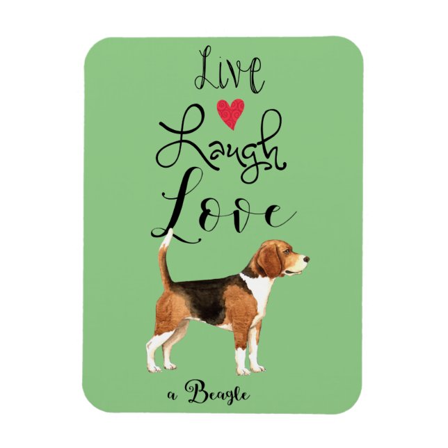 Íman Live Laugh Love a Beagle Magnet (Vertical)