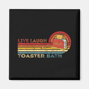 Íman Live Laugh Toaster Bath Vintage Skeleton Meme Dark