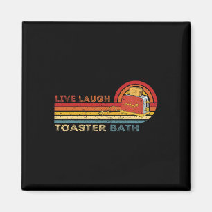 Íman Live Laugh Toaster O Esqueleto Vintage Meme Dark H
