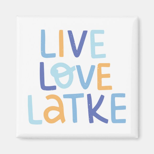 Íman Live Love Latke Hanukkah Design (Frente)
