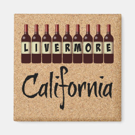 Íman Livermore California Red Wine Botles Diversão. Pro