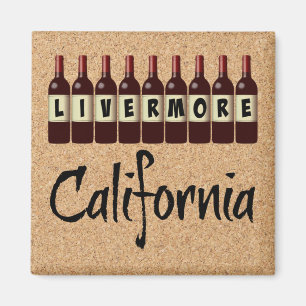 Íman Livermore California Red Wine Botles Diversão. Pro