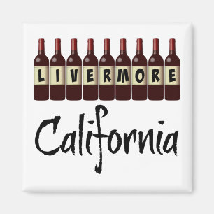 Íman Livermore California Red Wine Botles Diversão. Pro