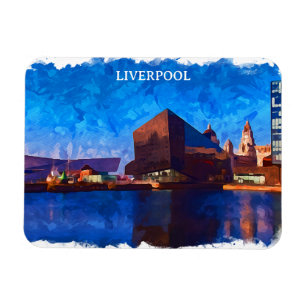 Íman Liverpool England Panorama View Painting