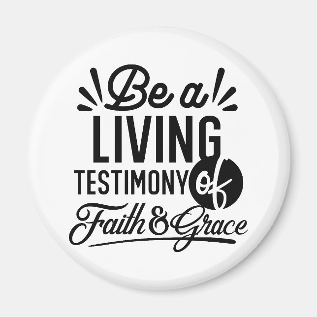 Íman Living Testimony Bible Quote Christian Motivation (Frente)