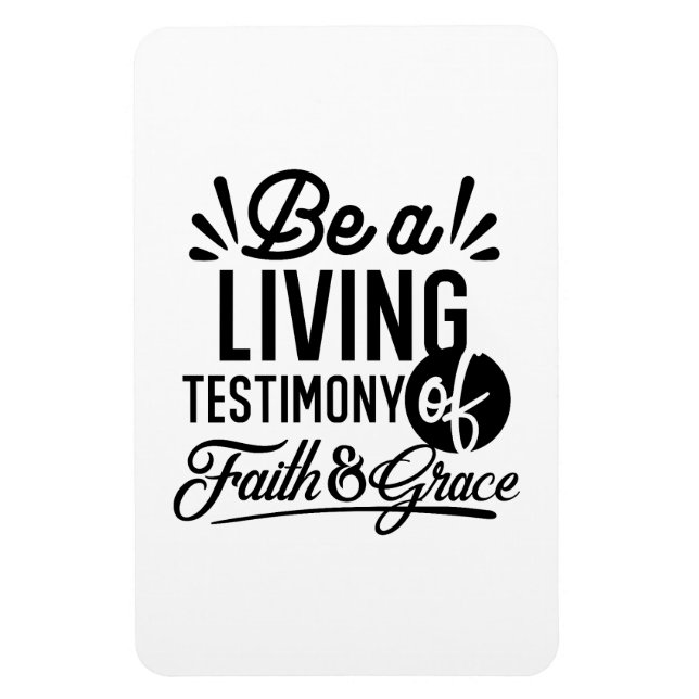 Íman Living Testimony Bible Quote Christian Motivation (Vertical)