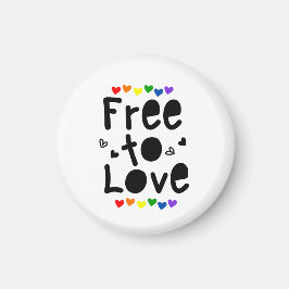 Íman Livre Para Amar Arco-Íris Orgulho Corações LGBTQ