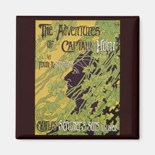 Íman Livro Antigo Art Nouveau, Aventuras do Capitão Hor