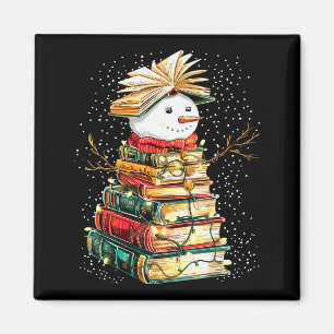 Íman Livro Boneco de Neve Árvore de Natal Leitura