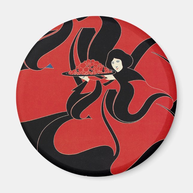 Íman Livro de Ação de Graças de Arte Nova Antiga (Frente)