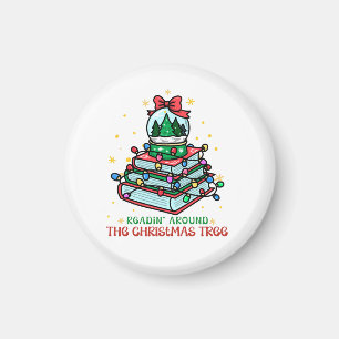 Íman Livro de Bola de Neve de Natal para Leitores