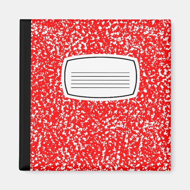 Íman livro de composição vermelho (Frente)