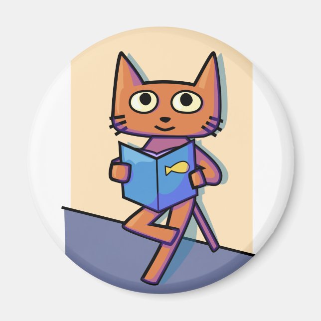 Íman Livro de Leitura de Gato Giro (Frente)